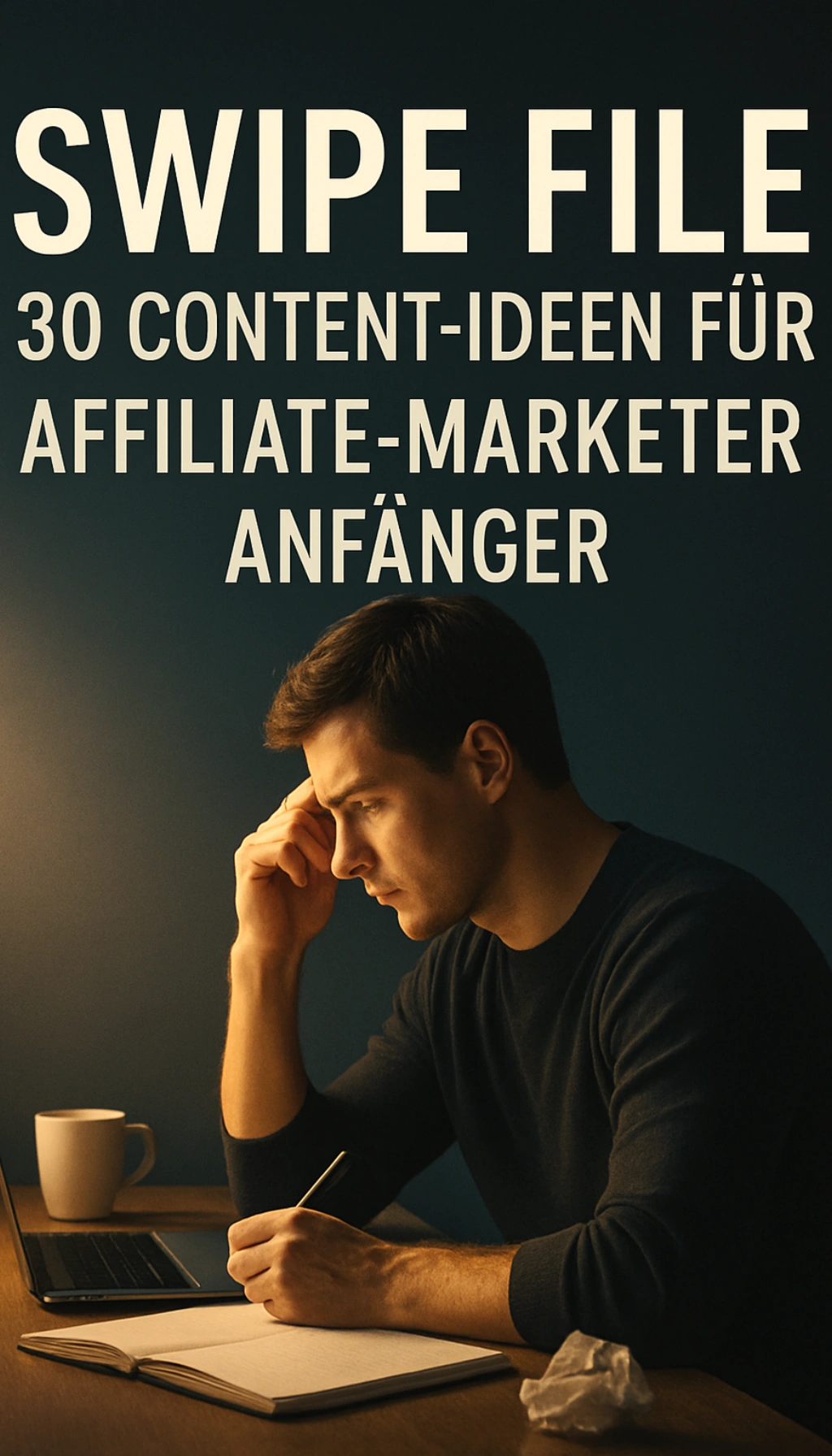 Cover von Swipe File: 30 Content-Ideen für Affiliate-Marketer Anfänger - Entdecke die besten Strategien, um sofort erfolgreich zu starten!
