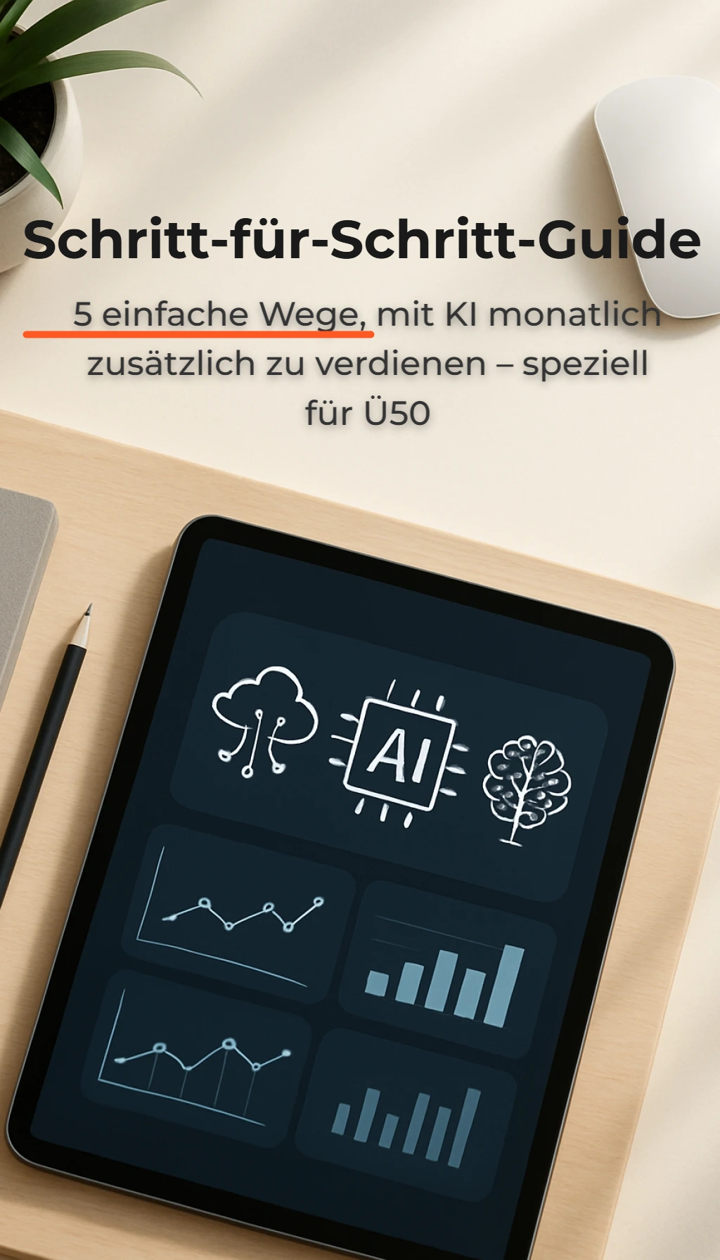 Cover von Entdecke 5 einfache Wege für Ü50, monatlich mit KI zusätzlich zu verdienen!