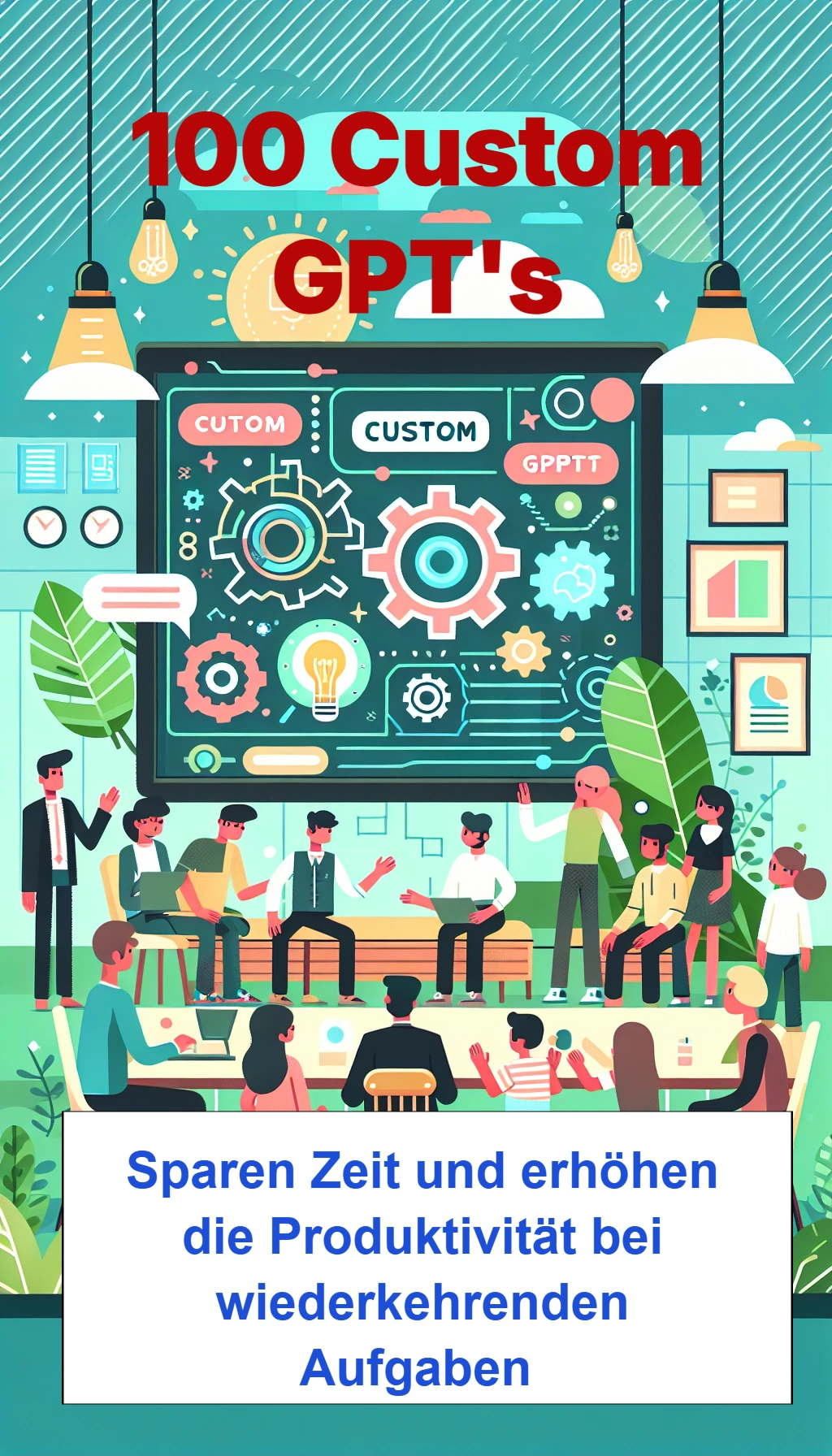 Cover: 100 Custom GPTs: Deine ultimative ChatGPT-Erweiterung