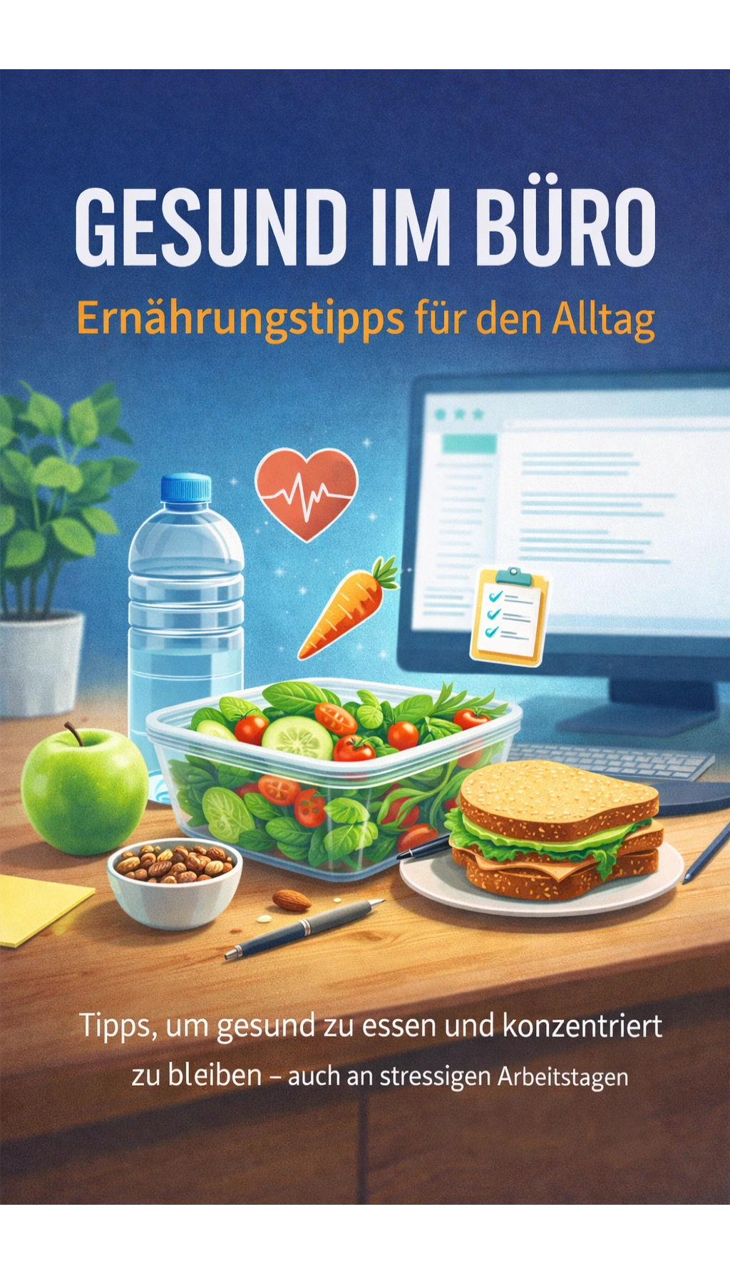 Cover: Gesund im Büro: Ernährungstipps für den Alltag
