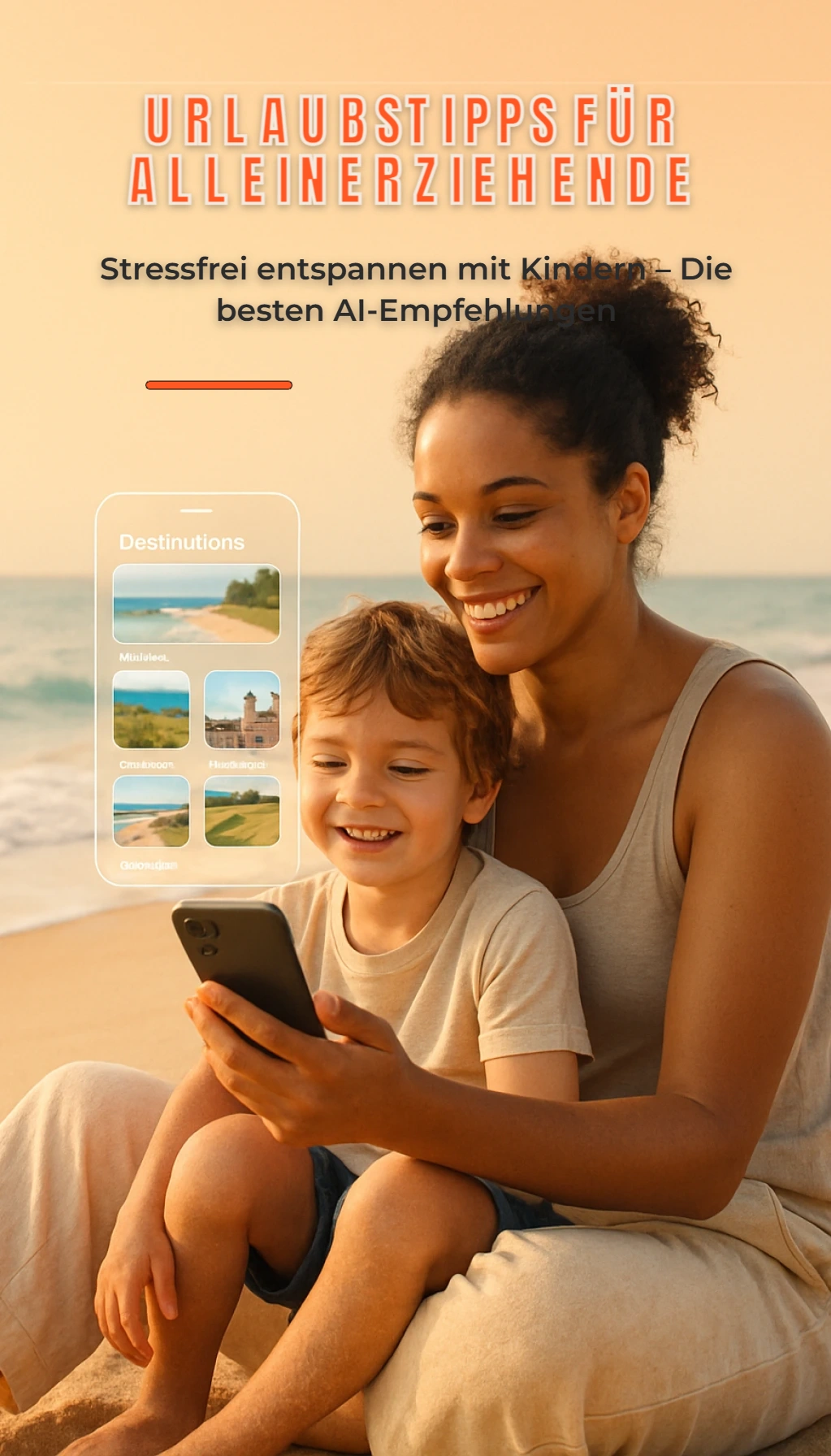 Cover von Entspannter Urlaub für alleinerziehende Eltern: 5 stressfreie Tipps für entspannte Ferien mit Kindern