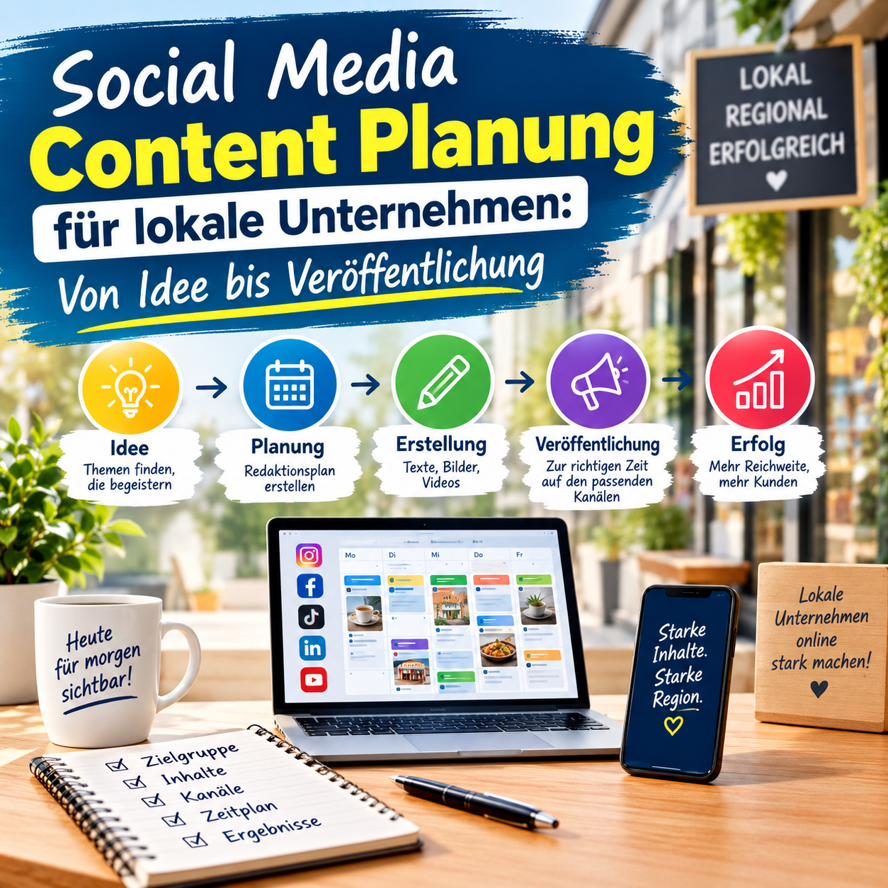 Social Media Content Planung für lokale Unternehmen Von der ersten Idee bis zur erfolgreichen Veröffentlichung